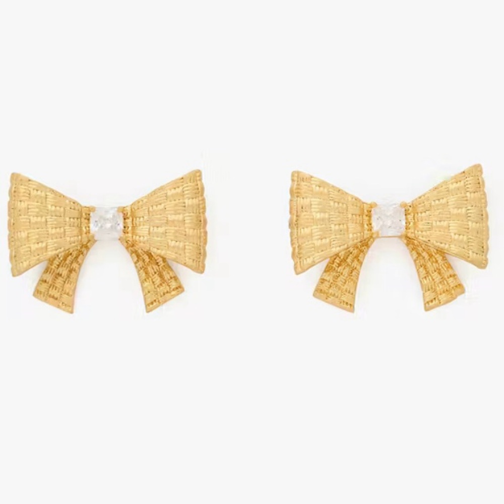 kate spade- $69 Wrapped In A Bow Studs. Gold Colored..